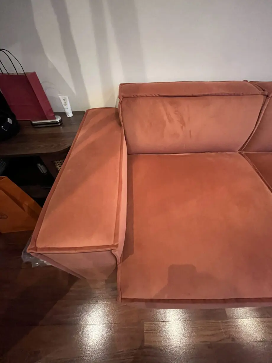 Swyft Model 03 3 Seater Modular Sofa in Velvet, Brick Color