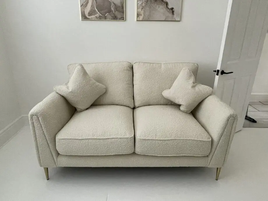Ivory cream 2 Seater Boucle Sofa - Rowen Home & made.com chair next RRP £2024