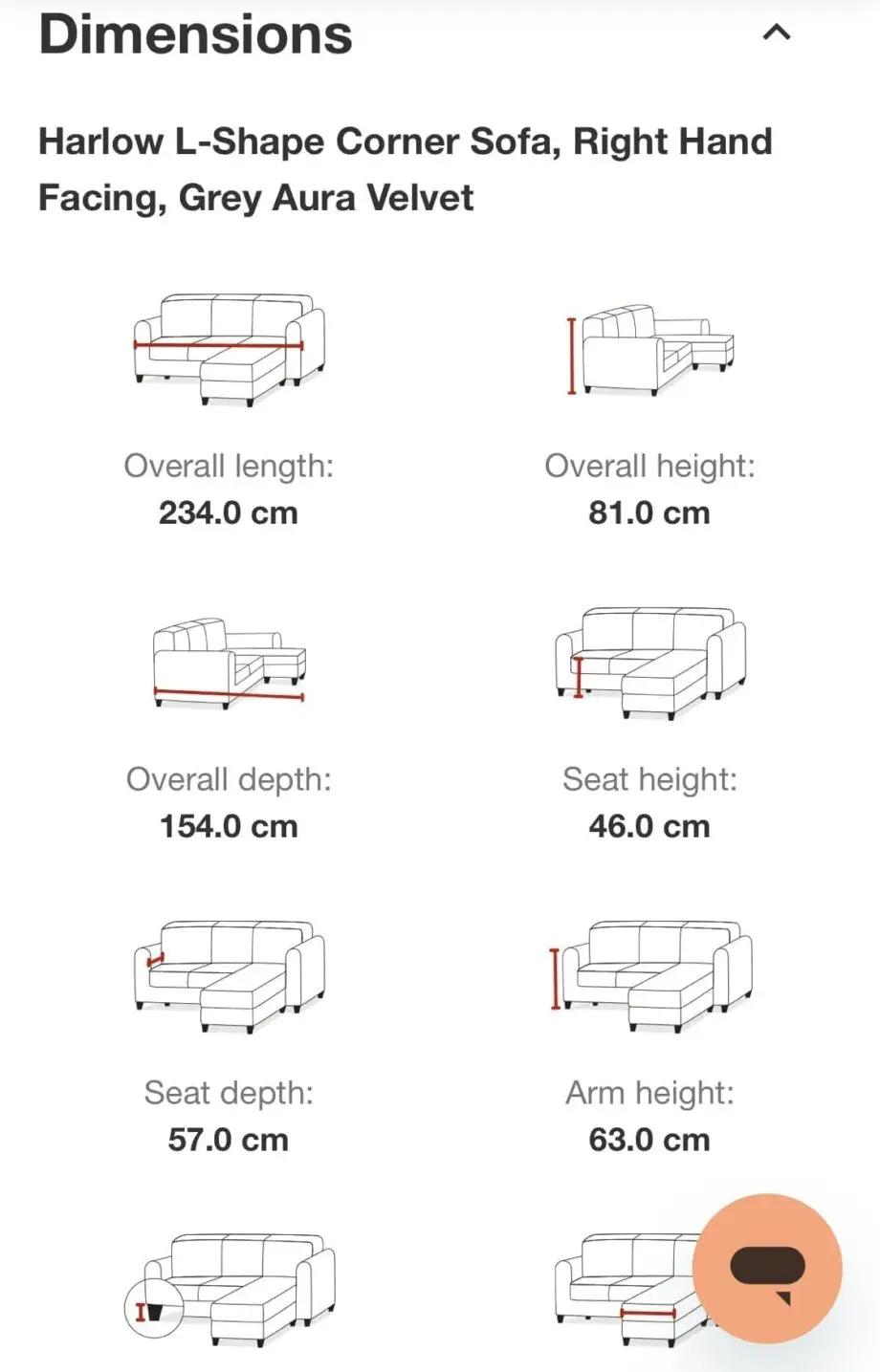 Grey L Shape Sofa