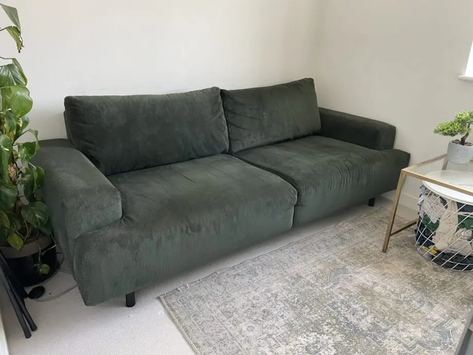 Habitat Julien Fabric 3 Seater Sofa - Dark Green