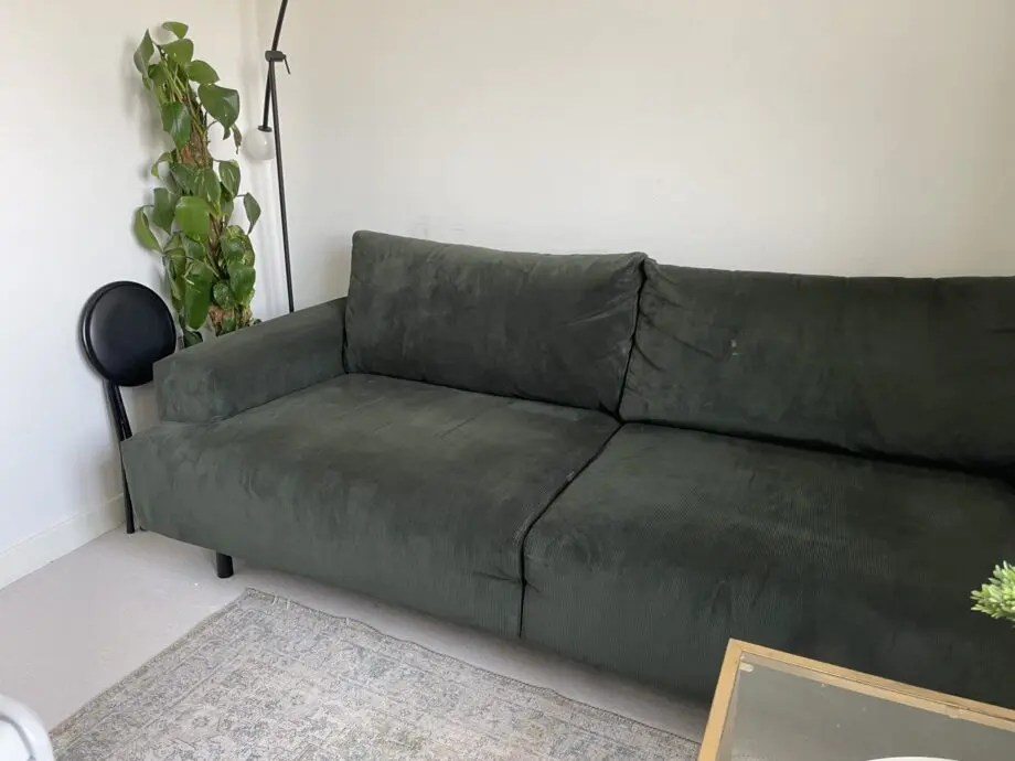 Habitat Julien Fabric 3 Seater Sofa - Dark Green