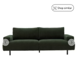 Habitat Julien Fabric 3 Seater Sofa - Dark Green