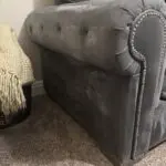 5 seater velour corner sofa