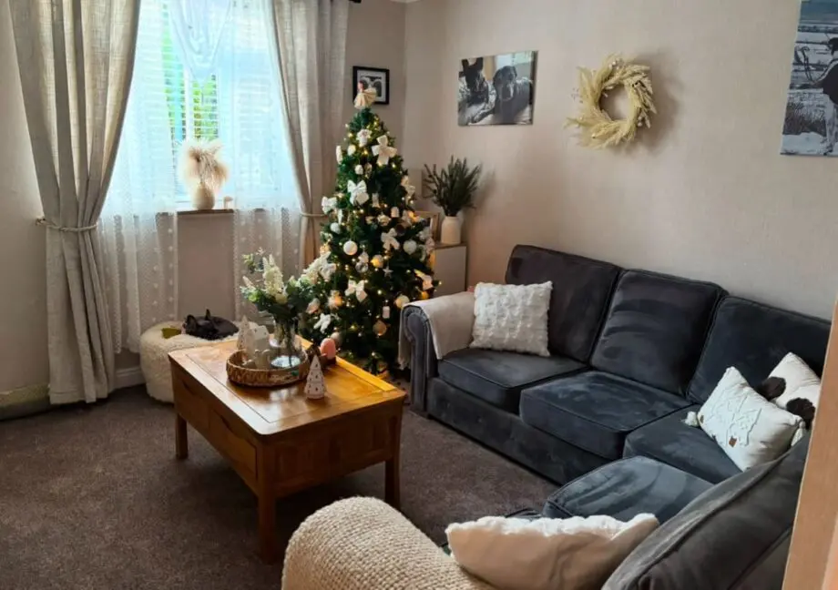 5 seater velour corner sofa