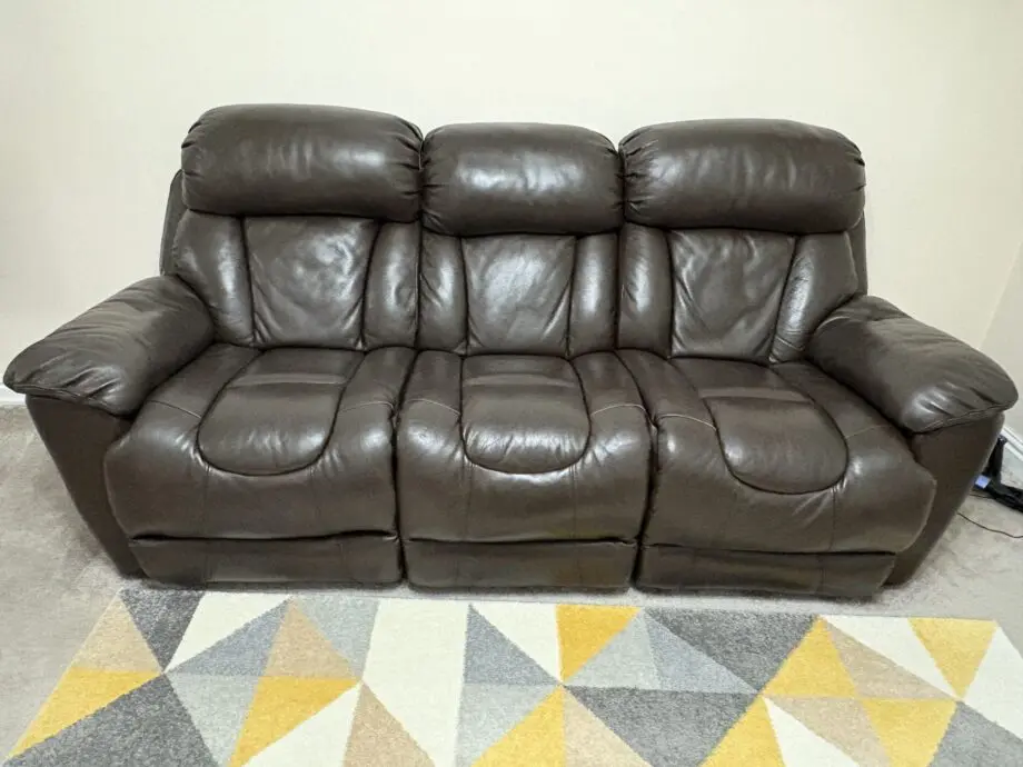 2 Brown DFS recliner sofas