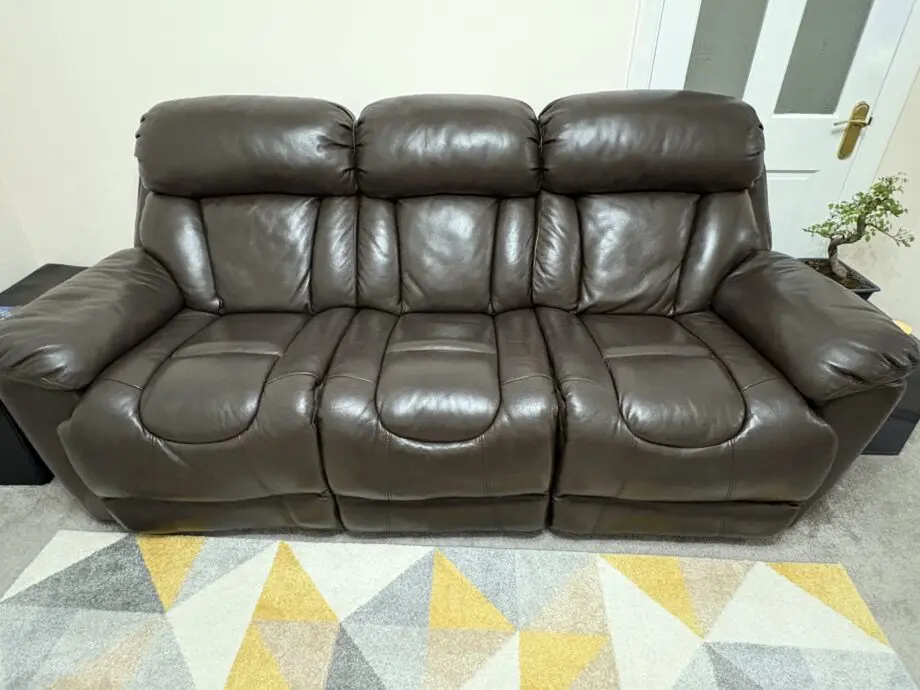 2 Brown DFS recliner sofas