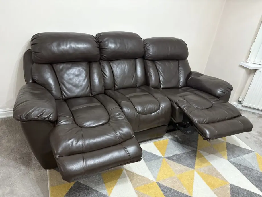 2 Brown DFS recliner sofas