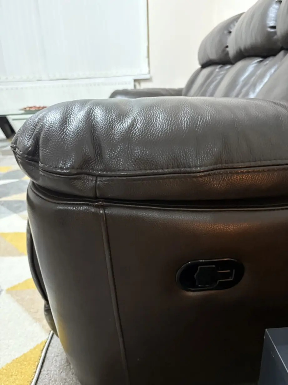 2 Brown DFS recliner sofas