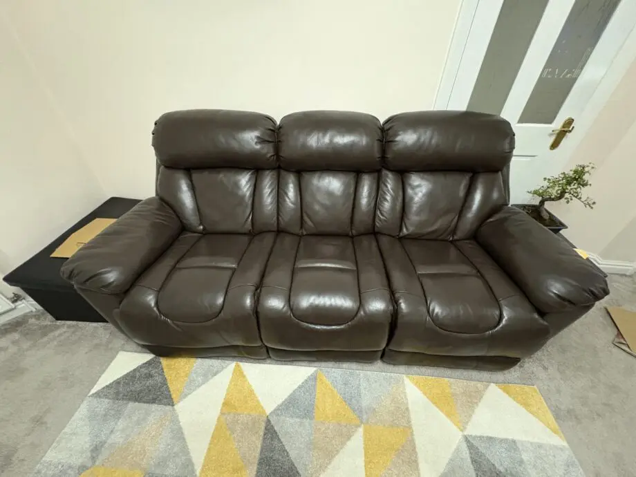 2 Brown DFS recliner sofas