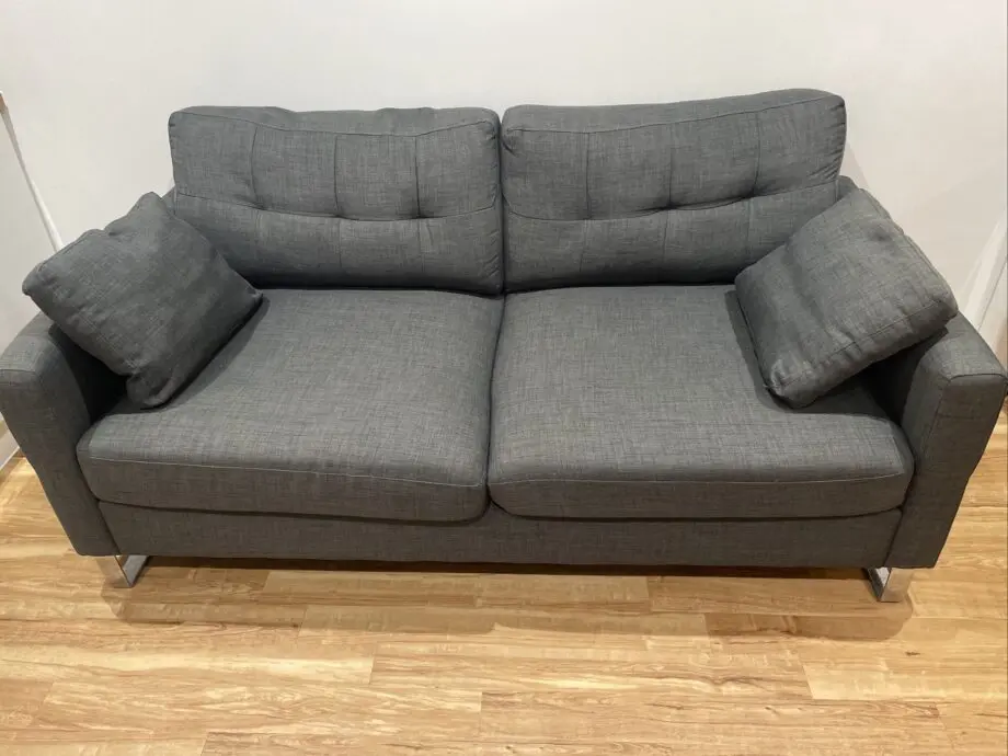 Gray 3 seater Fabric sofa