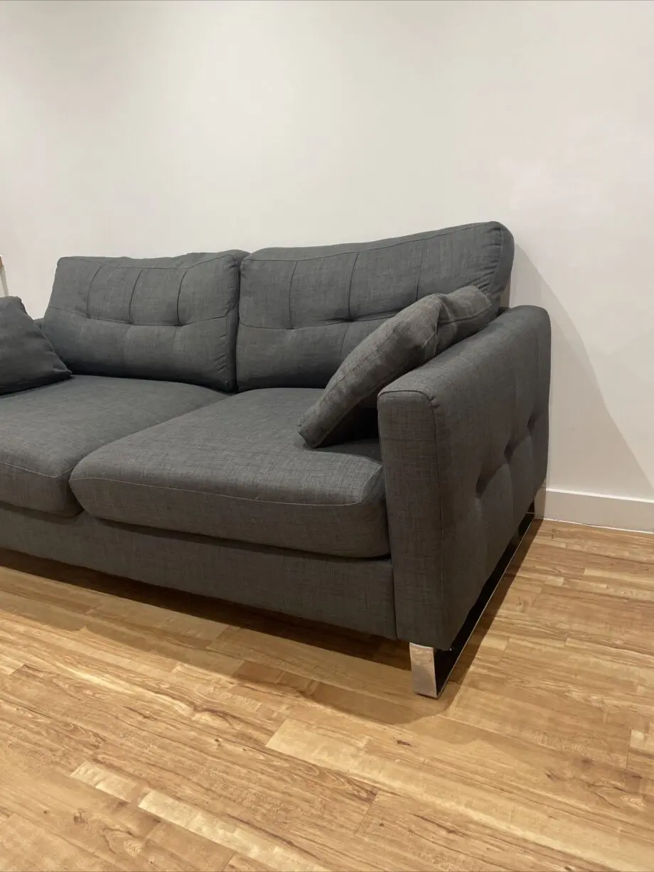Gray 3 seater Fabric sofa