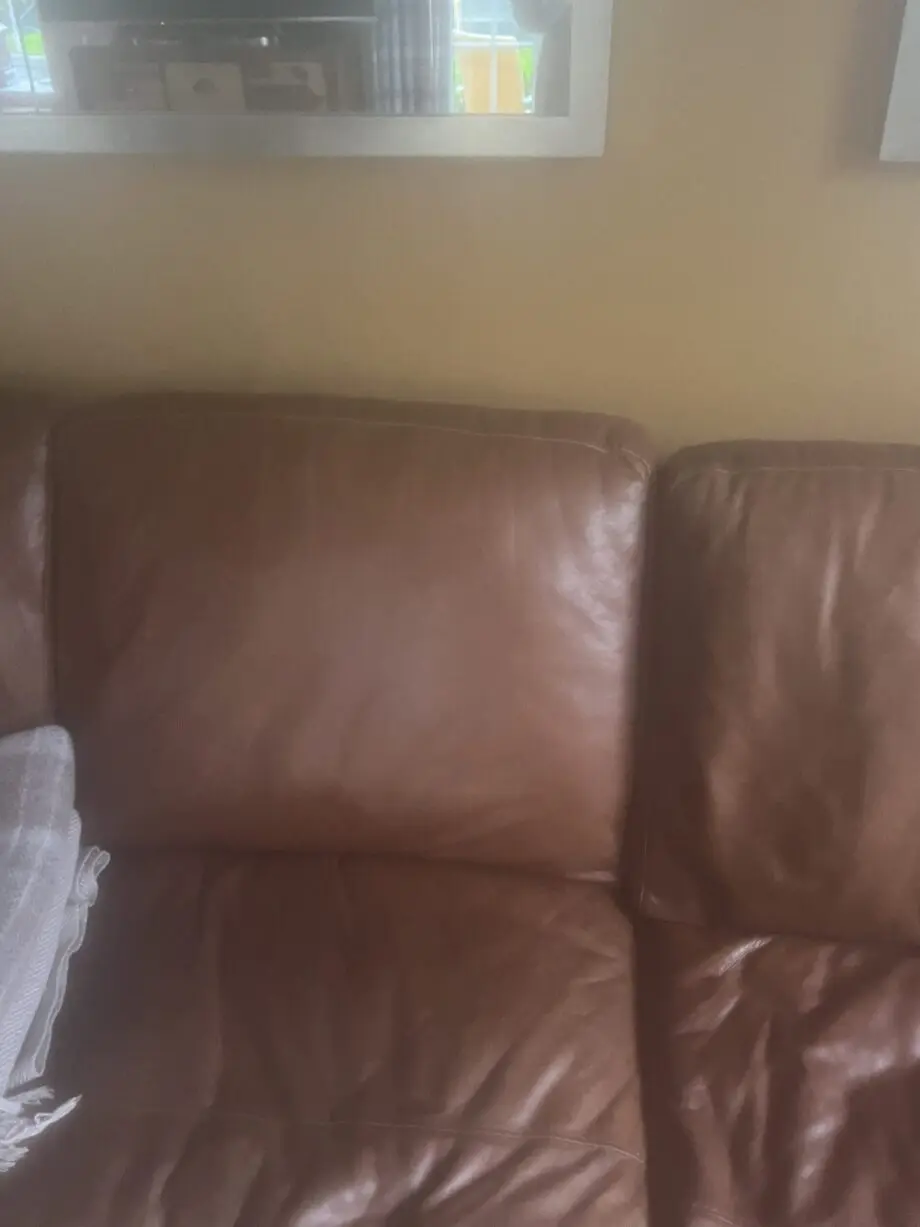 Chestnut soft leather sofa