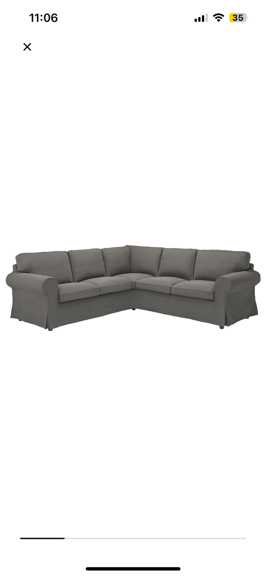 IKEA grey sofa