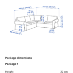IKEA grey sofa