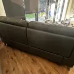 Furniture Village Missouri 3 Seater Leather power recliner Sofa Charcoal Grey