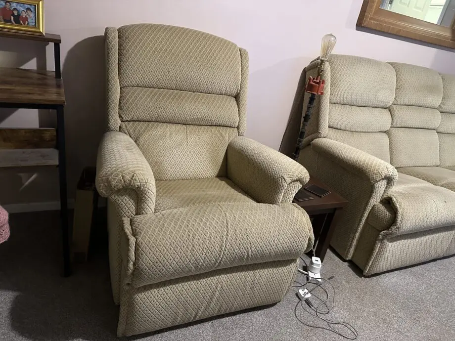 Sherborne Three - Seater Sofa, foot stool & reclining arm chair