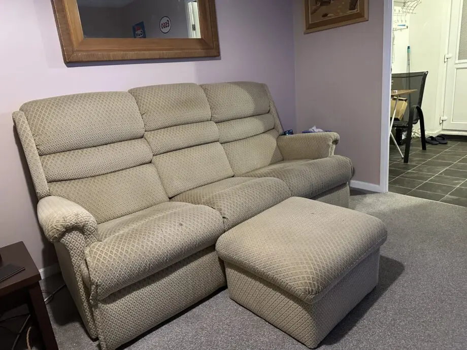 Sherborne Three - Seater Sofa, foot stool & reclining arm chair