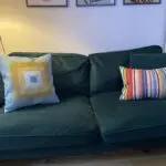 Plush Green Velvet Sofa