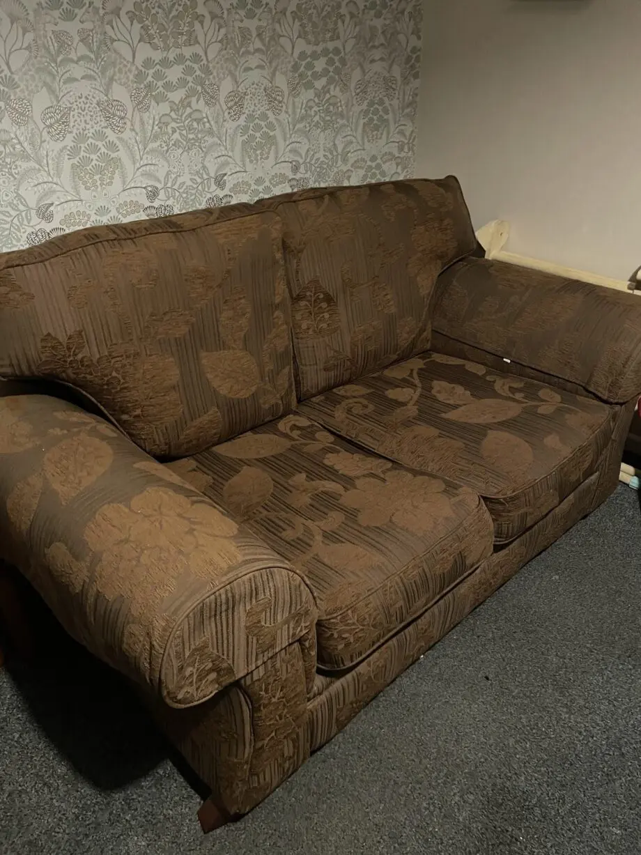 2x 2 seater sofas brown