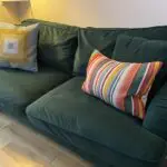 Plush Green Velvet Sofa