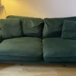 Plush Green Velvet Sofa