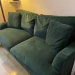 Plush Green Velvet Sofa