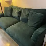Plush Green Velvet Sofa