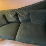 Plush Green Velvet Sofa
