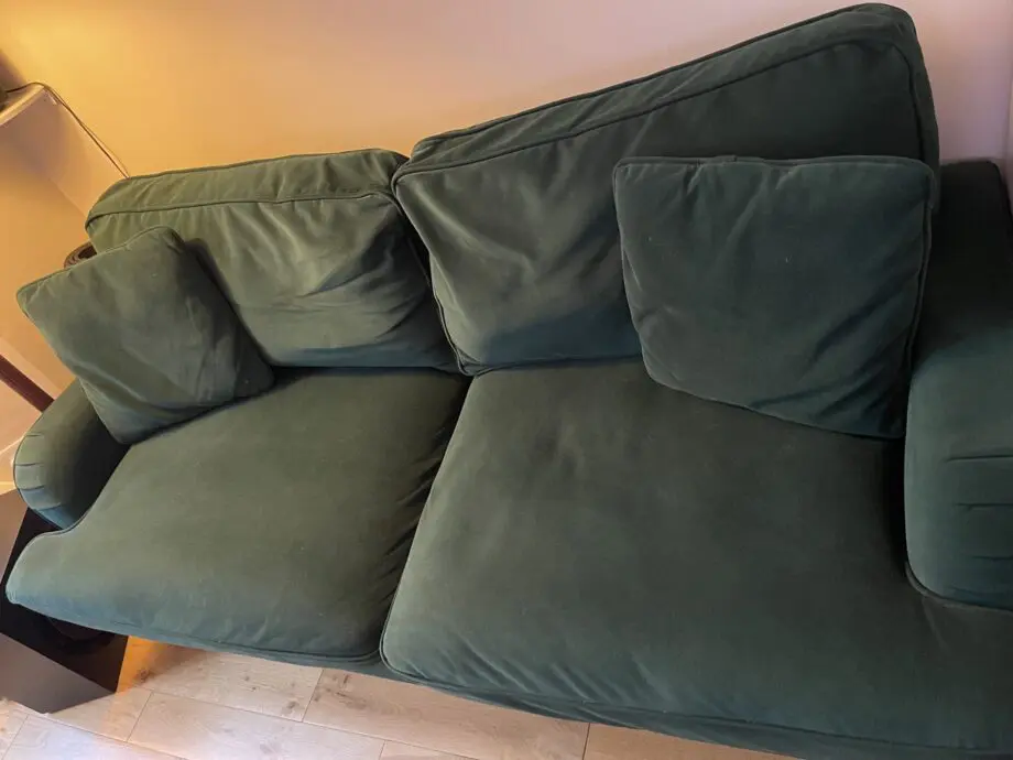 Plush Green Velvet Sofa
