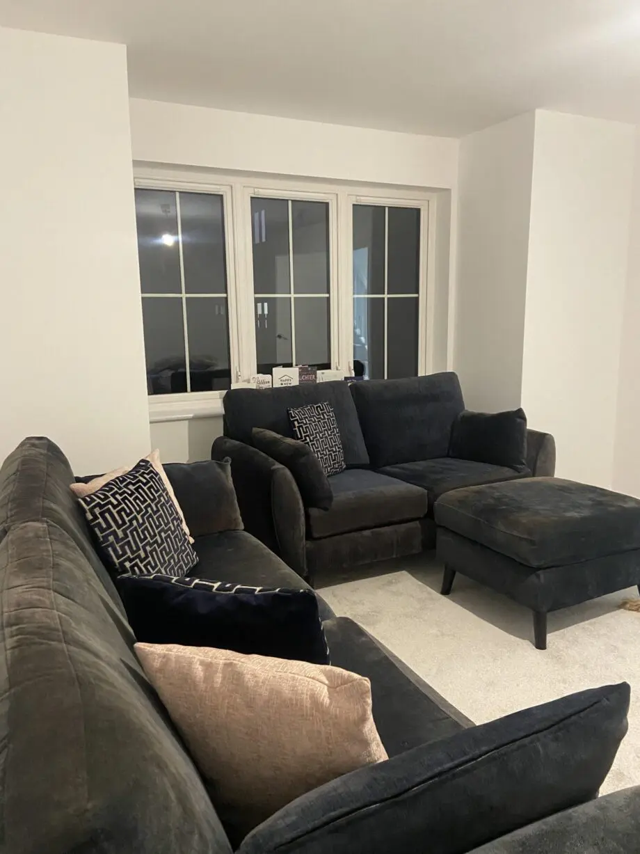 Next Chenille Navy Sofa Suite