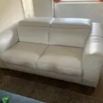 Natuzzi sofa. White Leather