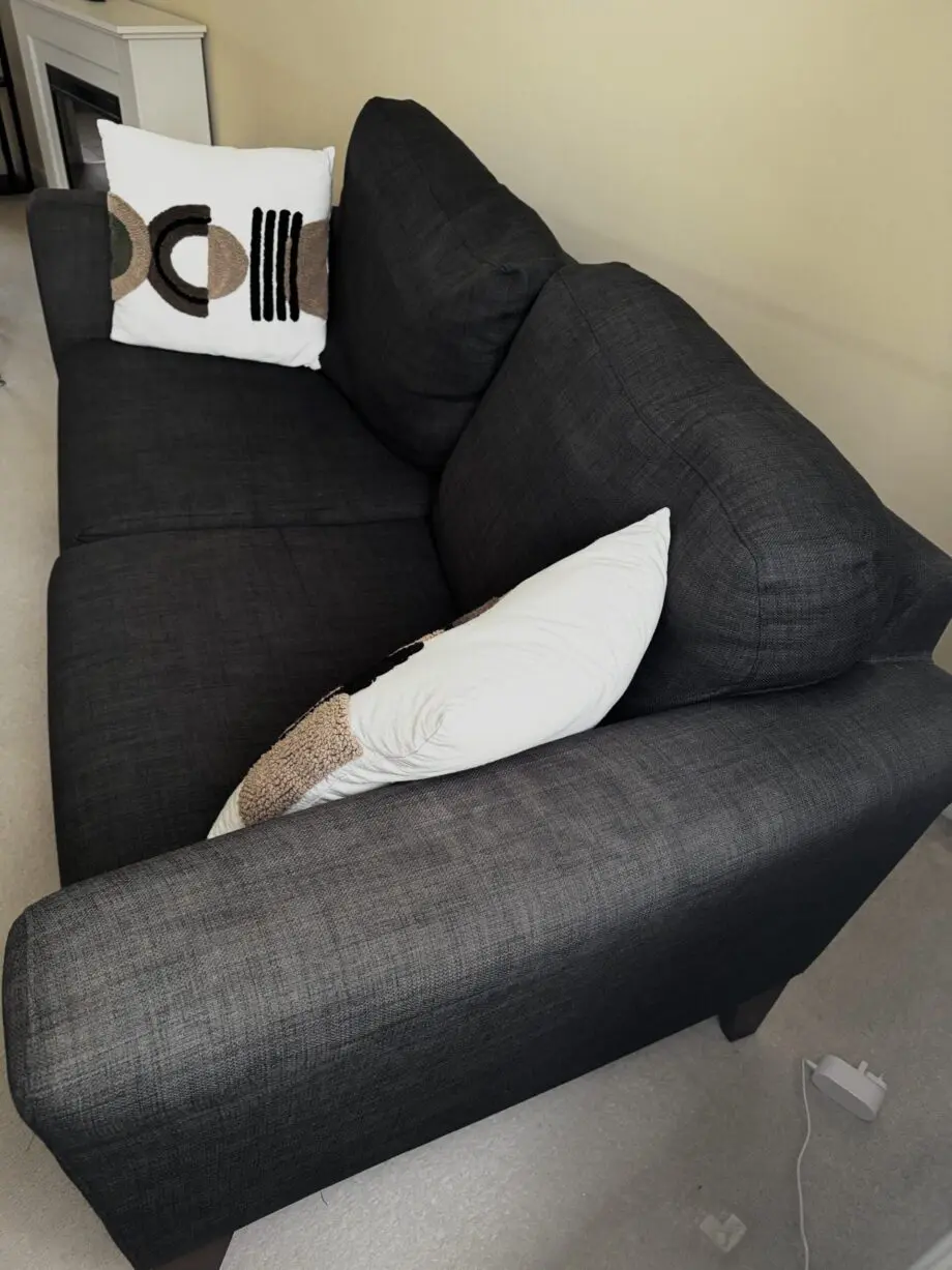 Charcoal two seater sofas
