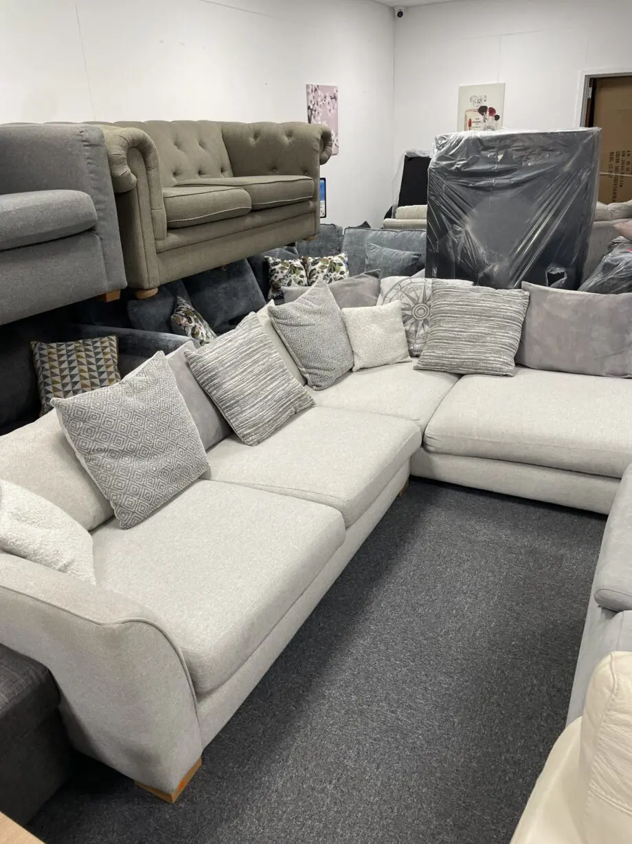 Grey L Shape Corner Sofa