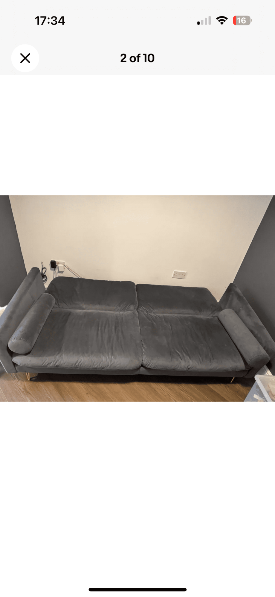 Odysseus 3 Seater Velvet Reclining Sleeper with 2 pillows