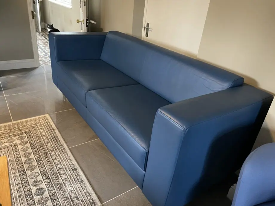 Boss Design 3 seater sofa in blue.