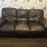 3 seater Brown leather sofa
