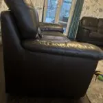 3 seater Brown leather sofa