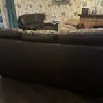 3 seater Brown leather sofa
