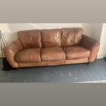 Antique tan settee