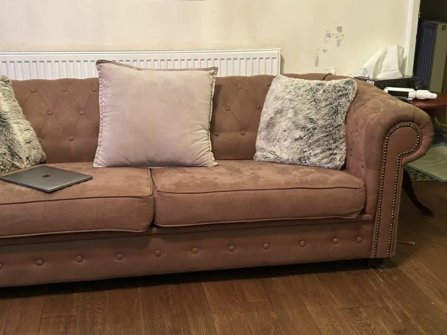 Brown 3-Seater and 2-Seater Chesterfield Sofa Set