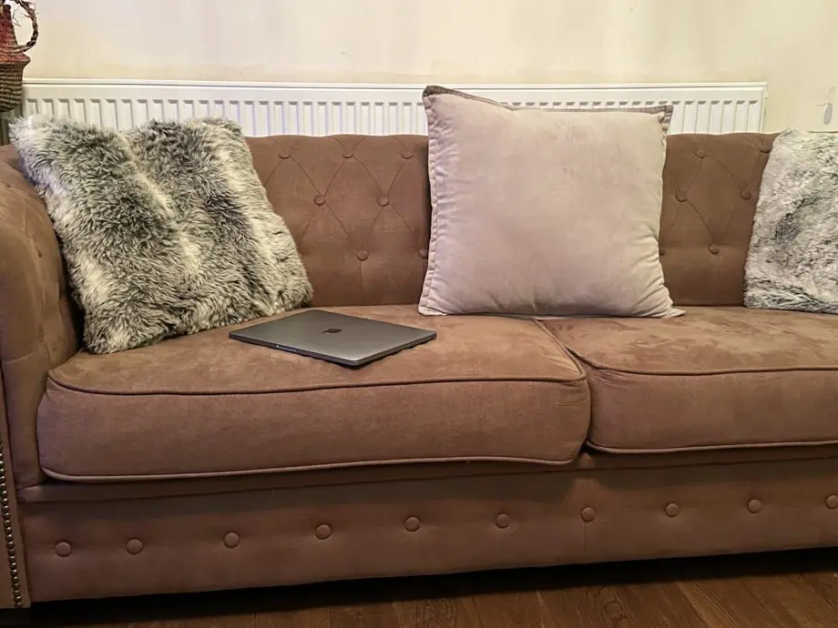 Brown 3-Seater and 2-Seater Chesterfield Sofa Set