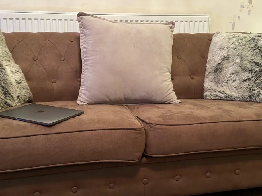Brown 3-Seater and 2-Seater Chesterfield Sofa Set