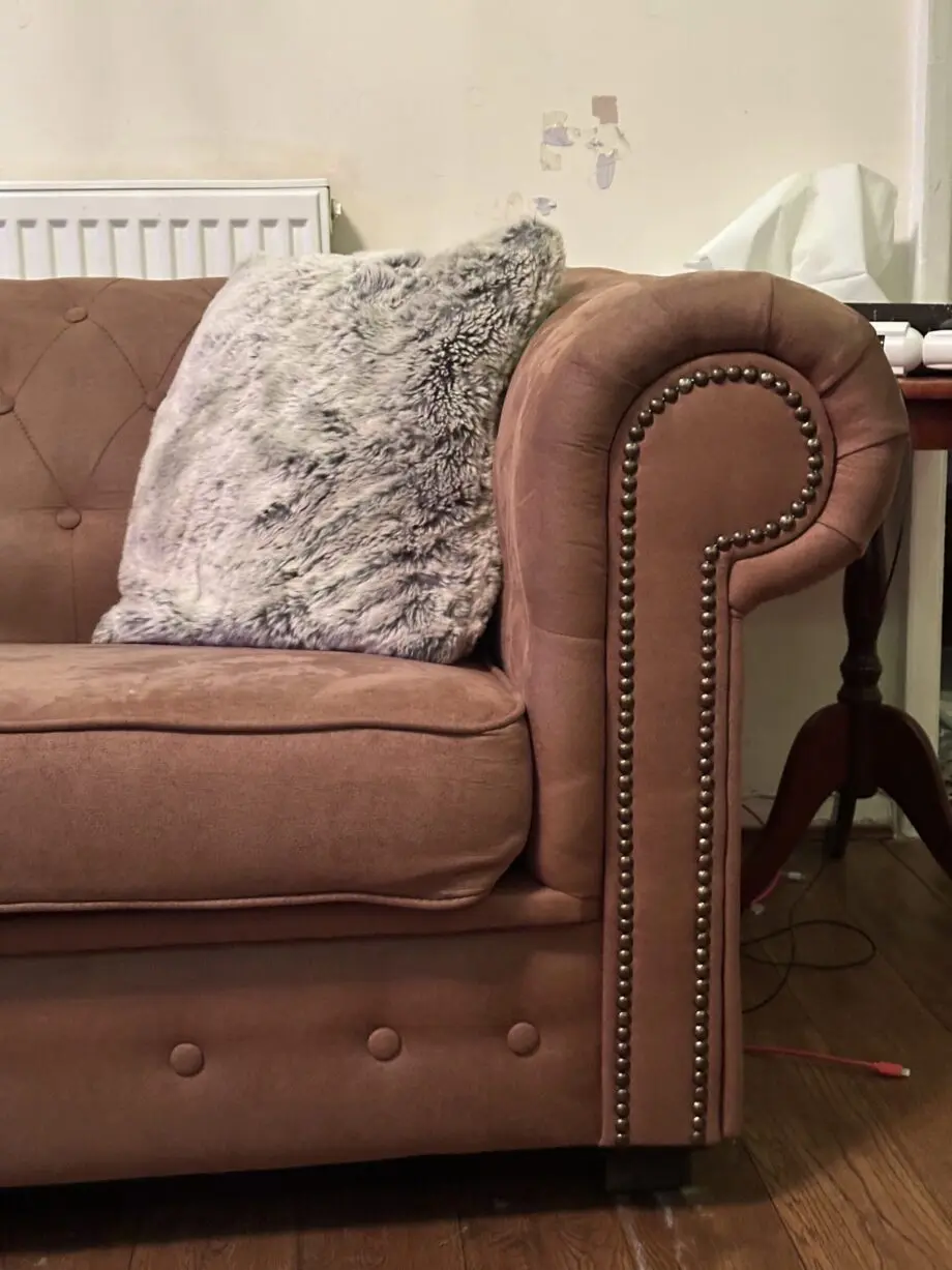 Brown 3-Seater and 2-Seater Chesterfield Sofa Set