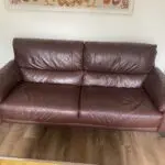 3 Seater DFS sofa (Dark Brown) leather sofa