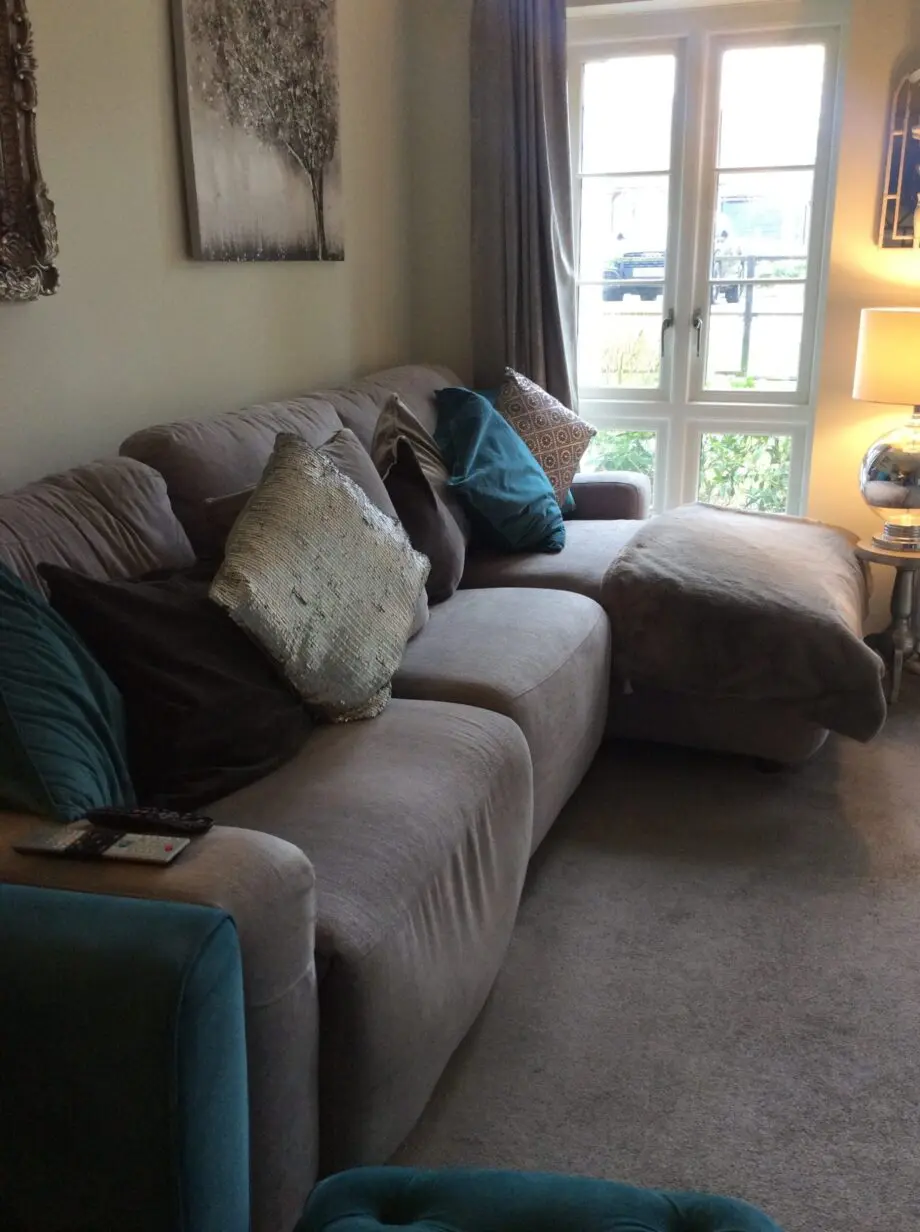 Furniture Village Chaise End Recliner Grey Sofa