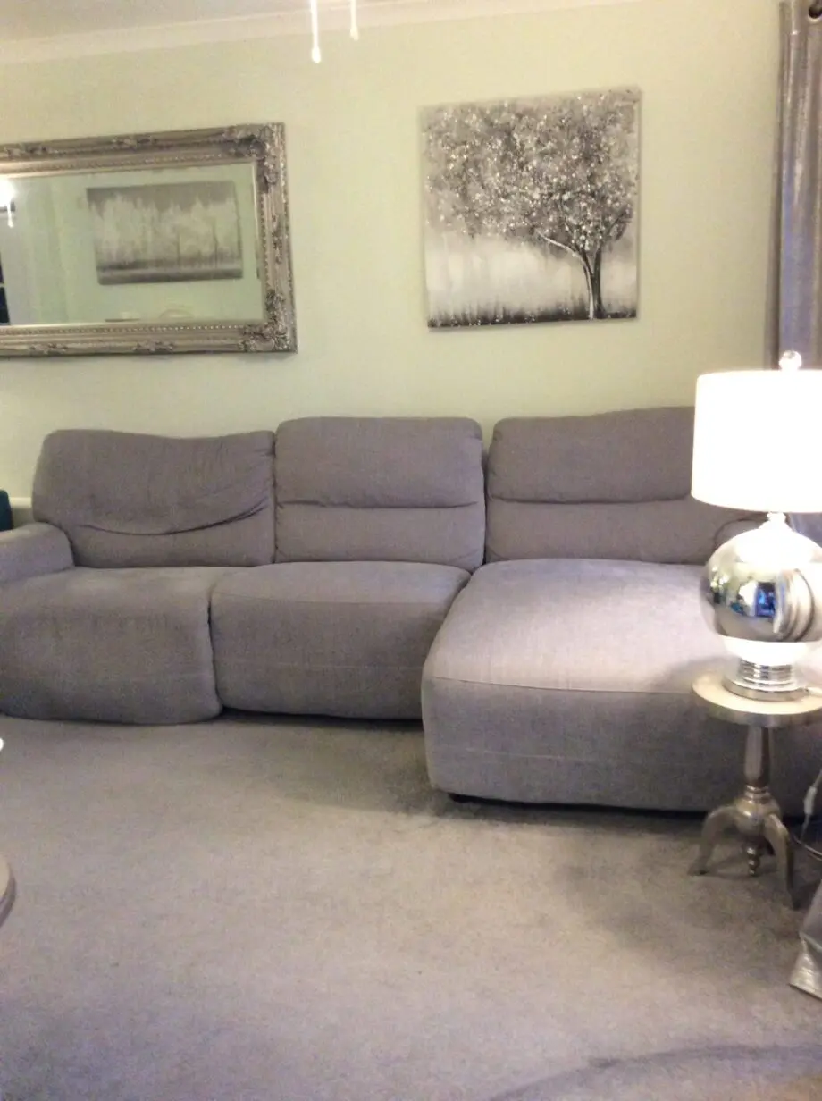 Furniture Village Chaise End Recliner Grey Sofa