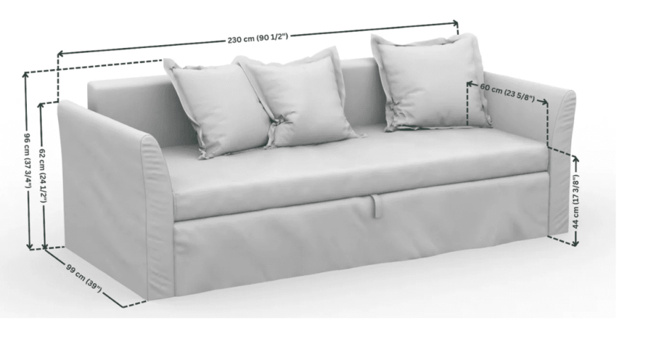 Bedsofa Holmsund Ikea 3 seater
