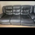 3 seater recliner leather sofa