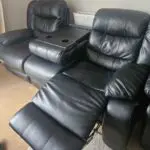 3 seater recliner leather sofa
