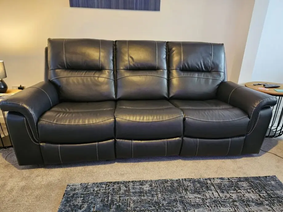 DFS Evander 3 Seater Power Recliner and Power Recliner Chair Navy